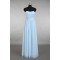 A-Line Strapless Long Blue Chiffon Bridesmaid Dresses/Evening Dresses BD010660