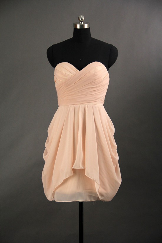 A-Line Sweetheart Short Chiffon Bridesmaid Dresses/Wedding Party Dresses BD010661