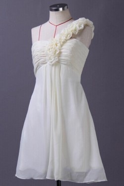 Empire One-Shoulder Short Chiffon Bridesmaid Dresses/Wedding Party Dresses BD010667
