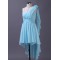 A-Line High Low One-Shoulder Blue Chiffon Bridesmaid Dresses/Wedding Party Dresses BD010669