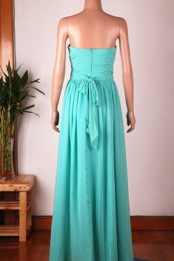 A-Line Sweetheart Long Blue Chiffon Bridesmaid Dresses/Wedding Party Dresses BD010673