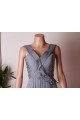 A-Line V-Neck Long Grey Chiffon Bridesmaid Dresses/Wedding Party Dresses BD010676 A-Line V-Neck Long Grey Chiffon Bridesmaid Dresses/Wedding Party Dresses BD010676