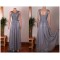 A-Line V-Neck Long Grey Chiffon Bridesmaid Dresses/Wedding Party Dresses BD010676