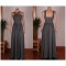 A-Line Long Grey Chiffon Bridesmaid Dresses/Wedding Party Dresses BD010677