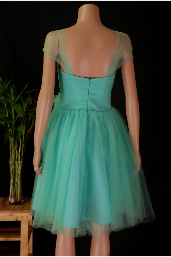 A-Line Off-The-Shoulder Blue Tulle Bridesmaid Dresses/Wedding Party Dresses BD010679 A-Line Off-The-Shoulder Blue Tulle Bridesmaid Dresses/Wedding Party Dresses BD010679