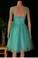 A-Line Off-The-Shoulder Blue Tulle Bridesmaid Dresses/Wedding Party Dresses BD010679