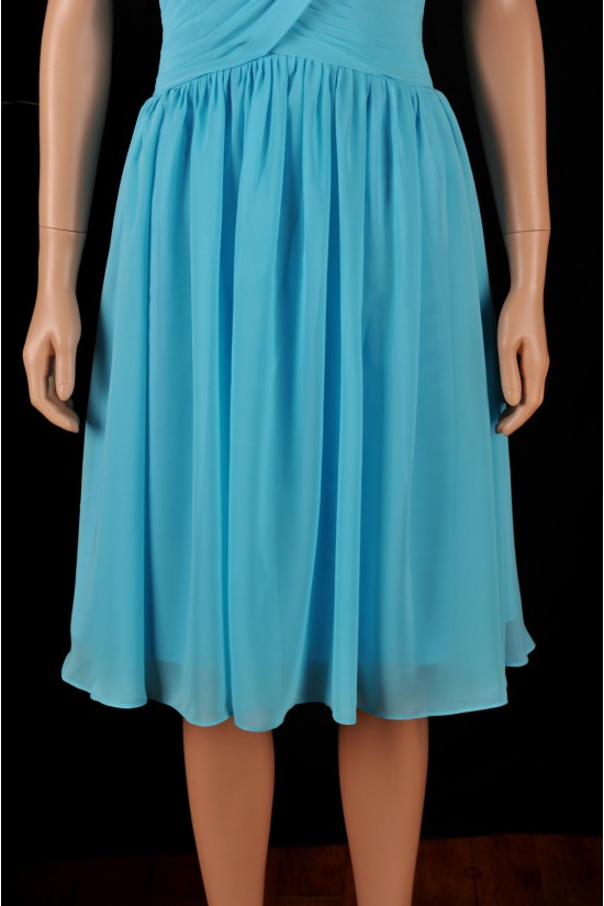 A-Line Sweetheart Short Blue Chiffon Bridesmaid Dresses/Wedding Party Dresses BD010682