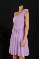 A-Line One-Shoulder Short Purple Chiffon Bridesmaid Dresses/Wedding Party Dresses BD010689