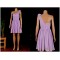 A-Line One-Shoulder Short Purple Chiffon Bridesmaid Dresses/Wedding Party Dresses BD010689