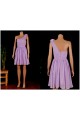 A-Line One-Shoulder Short Purple Chiffon Bridesmaid Dresses/Wedding Party Dresses BD010689 A-Line One-Shoulder Short Purple Chiffon Bridesmaid Dresses/Wedding Party Dresses BD010689