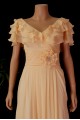 A-Line V-Neck Long Yellow Chiffon Bridesmaid Dresses/Wedding Party Dresses BD010690