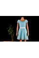 A-Line Short Sleeve Blue Chiffon Bridesmaid Dresses/Wedding Party Dresses BD010691