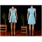 A-Line Short Sleeve Blue Chiffon Bridesmaid Dresses/Wedding Party Dresses BD010691