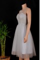 A-Line Short Grey Tulle Bridesmaid Dresses/Wedding Party Dresses BD010692