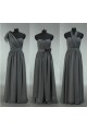 A-Line Long Grey Chiffon Bridesmaid Dresses/Wedding Party Dresses BD010695