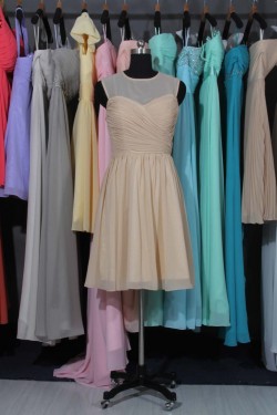 A-Line Short Chiffon Bridesmaid Dresses/Wedding Party Dresses BD010696