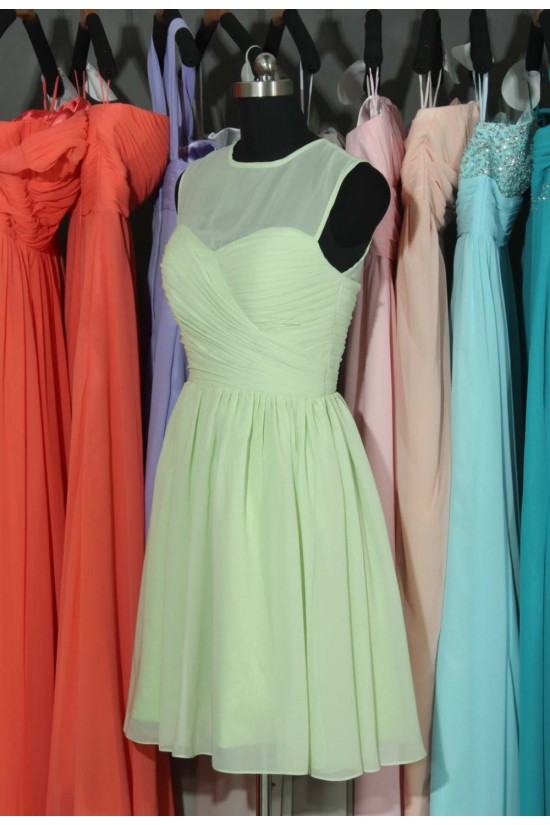 A-Line Short Chiffon Bridesmaid Dresses/Wedding Party Dresses BD010698