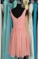 A-Line V-Neck Short Chiffon Bridesmaid Dresses/Wedding Party Dresses BD010700