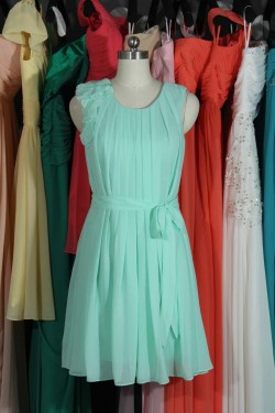 A-Line Pleated Short Chiffon Bridesmaid Dresses/Wedding Party Dresses BD010702