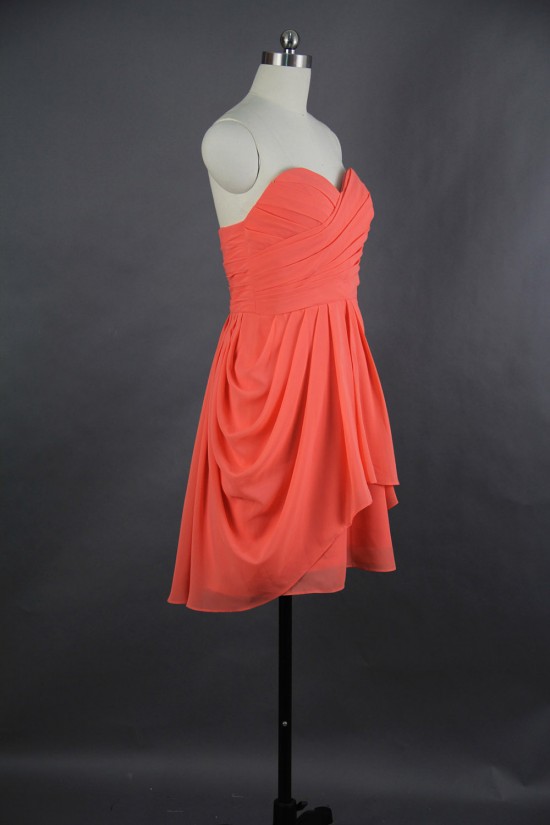 Short Sweetheart Chiffon Bridesmaid Dresses/Wedding Party Dresses BD010714
