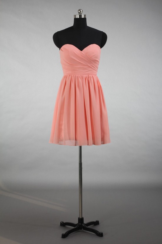 A-Line Sweetheart Short Chiffon Bridesmaid Dresses/Wedding Party Dresses BD010726