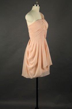 A-Line One-Shoulder Short Chiffon Bridesmaid Dresses/Wedding Party Dresses BD010727