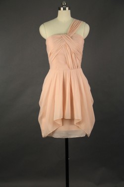 A-Line One-Shoulder Short Chiffon Bridesmaid Dresses/Wedding Party Dresses BD010727