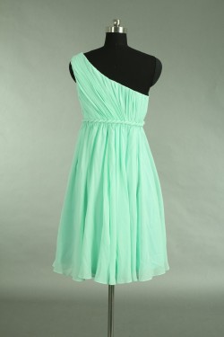 Empire One-Shoulder Chiffon Bridesmaid Dresses/Wedding Party Dresses/Maternity Dresses BD010728