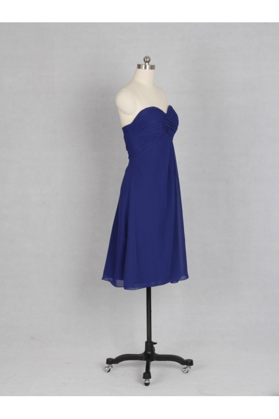 Empire Sweetheart Short Royal Blue Chiffon Bridesmaid Dresses/Wedding Party Dresses BD010733 Empire Sweetheart Short Royal Blue Chiffon Bridesmaid Dresses/Wedding Party Dresses BD010733