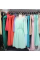 A-Line 3/4 Sleeve Short Chiffon Bridesmaid Dresses/Wedding Party Dresses BD010736