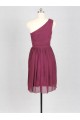 A-Line One-Shoulder Short Chiffon Bridesmaid Dresses/Wedding Party Dresses BD010738 A-Line One-Shoulder Short Chiffon Bridesmaid Dresses/Wedding Party Dresses BD010738