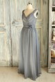A-Line Long Grey Chiffon Bridesmaid Dresses/Wedding Party Dresses BD010741 A-Line Long Grey Chiffon Bridesmaid Dresses/Wedding Party Dresses BD010741