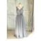 A-Line Long Grey Chiffon Bridesmaid Dresses/Wedding Party Dresses BD010741
