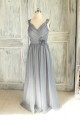 A-Line Long Grey Chiffon Bridesmaid Dresses/Wedding Party Dresses BD010741 A-Line Long Grey Chiffon Bridesmaid Dresses/Wedding Party Dresses BD010741