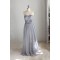 A-Line Strapless Long Grey Chiffon Bridesmaid Dresses/Wedding Party Dresses BD010742