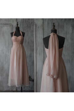 A-Line Halter Short Chiffon Bridesmaid Dresses/Wedding Party Dresses BD010744