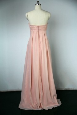 Empire Sweetheart Long Pink Chiffon Bridesmaid Dresses/Wedding Party Dresses BD010746