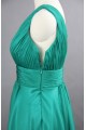 A-Line V-Neck Long Green Chiffon Bridesmaid Dresses/Wedding Party Dresses BD010749