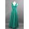A-Line V-Neck Long Green Chiffon Bridesmaid Dresses/Wedding Party Dresses BD010749