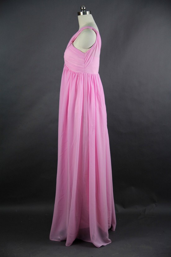 Empire One-Shoulder Long Chiffon Bridesmaid Dresses/Wedding Party Dresses/Maternity Dresses BD010753 Empire One-Shoulder Long Chiffon Bridesmaid Dresses/Wedding Party Dresses/Maternity Dresses BD010753