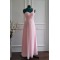 A-Line One-Shoulder Long Pink Chiffon Bridesmaid Dresses/Wedding Party Dresses BD010772