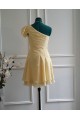 A-Line Short One-Shoulder Yellow Chiffon Bridesmaid Dresses/Wedding Party Dresses BD010773 A-Line Short One-Shoulder Yellow Chiffon Bridesmaid Dresses/Wedding Party Dresses BD010773