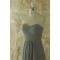 A-Line Sweetheart Long Grey Chiffon Bridesmaid Dresses/Wedding Party Dresses BD010774
