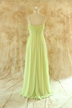 A-Line Spaghetti Strap Long Chiffon Bridesmaid Dresses/Wedding Party Dresses BD010775