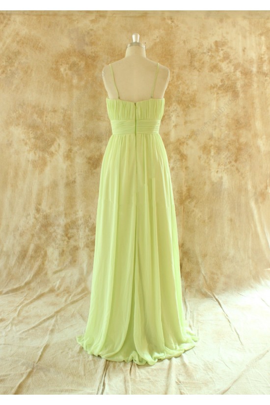 A-Line Spaghetti Strap Long Chiffon Bridesmaid Dresses/Wedding Party Dresses BD010775