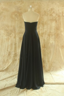 A-Line Sweetheart Long Black Chiffon Bridesmaid Dresses/Wedding Party Dresses BD010776
