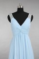 A-Line V-Neck Beaded Long Blue Chiffon Bridesmaid Dresses/Wedding Party Dresses BD010778 A-Line V-Neck Beaded Long Blue Chiffon Bridesmaid Dresses/Wedding Party Dresses BD010778
