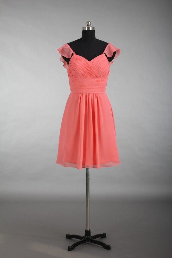 A-Line Short Chiffon Bridesmaid Dresses/Wedding Party Dresses BD010780
