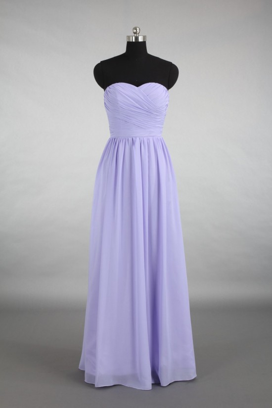 A-Line Sweetheart Long Chiffon Bridesmaid Dresses/Wedding Party Dresses BD010784
