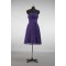 A-Line Strapless Short Purple Chiffon Bridesmaid Dresses/Evening Dresses BD010790